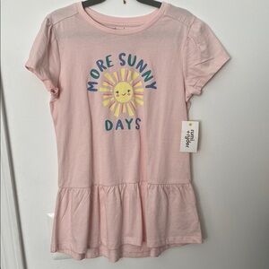 Kids Pink Sunny Days Dress T-Shirt -100% Cotton